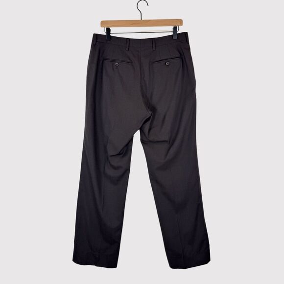 Paul Smith Mens Dress Pants Black Pinstriped Wool Straight Italian Trouser 40x31 - Picture 2 of 10